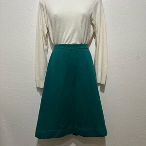 Elegant Teal A-Line Skirt